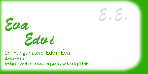 eva edvi business card